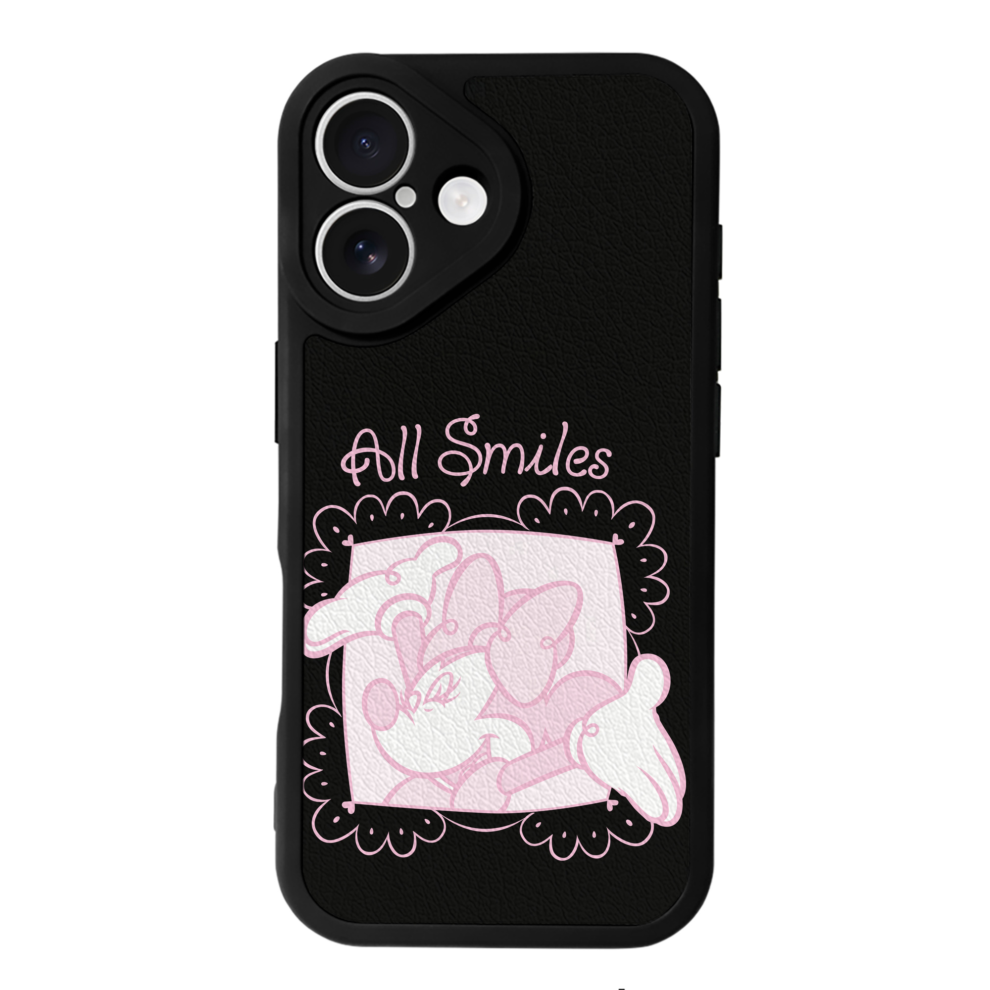 （画像用） ミッキーマウス Mickey Mouse 【iPhone 16シリーズ対応】シリコンスマホケース（レザー調） 材質：シリコン